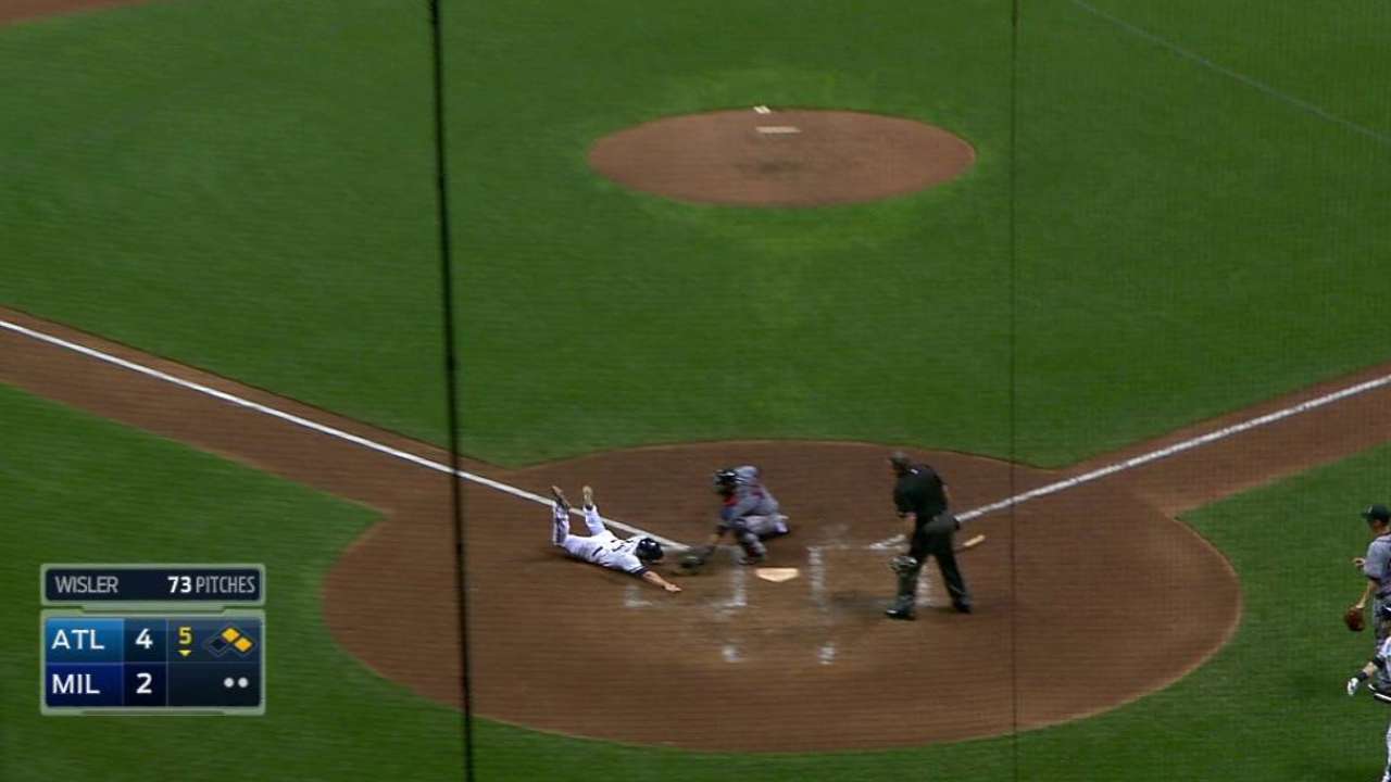 Braves get Peterson at the plate