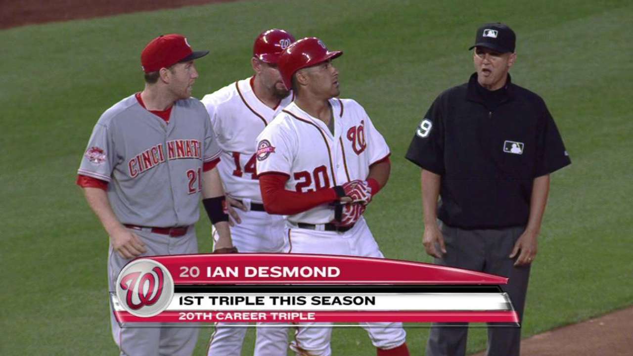 Desmond knocks a triple