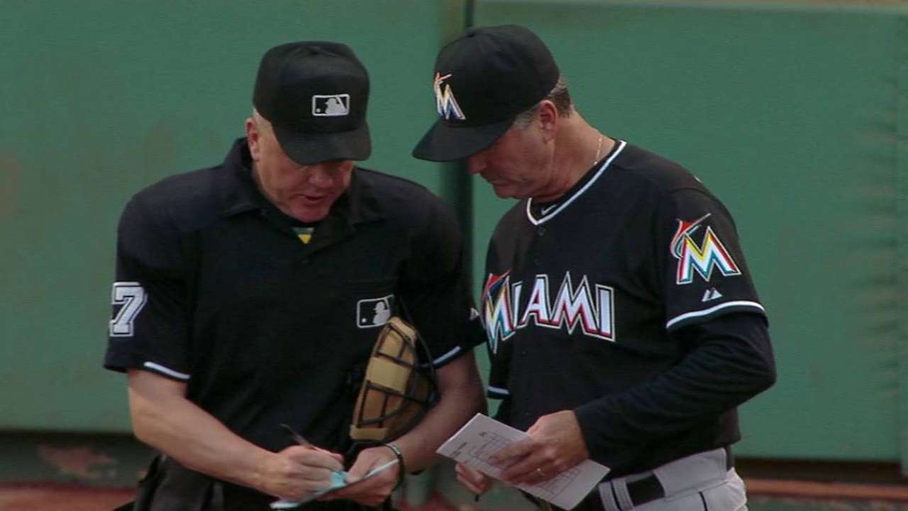 Marlins release veteran infielder Baker