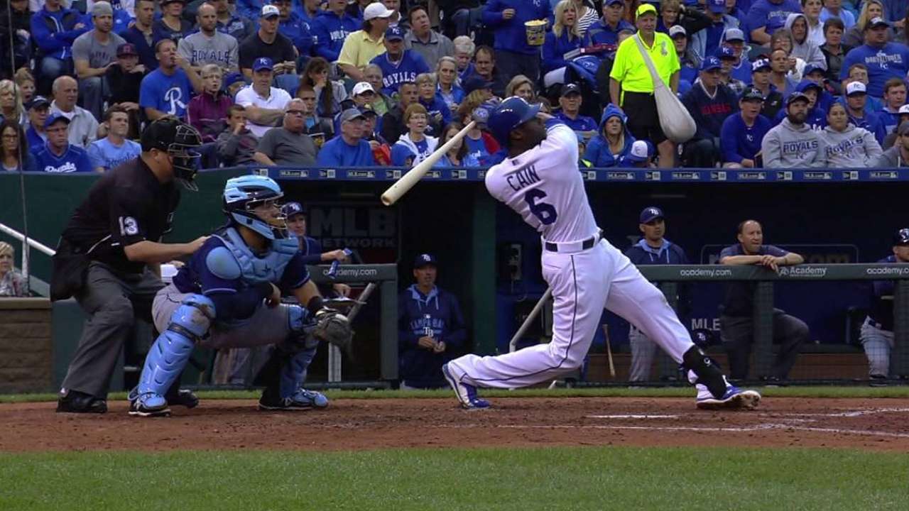 Cain's two-run homer