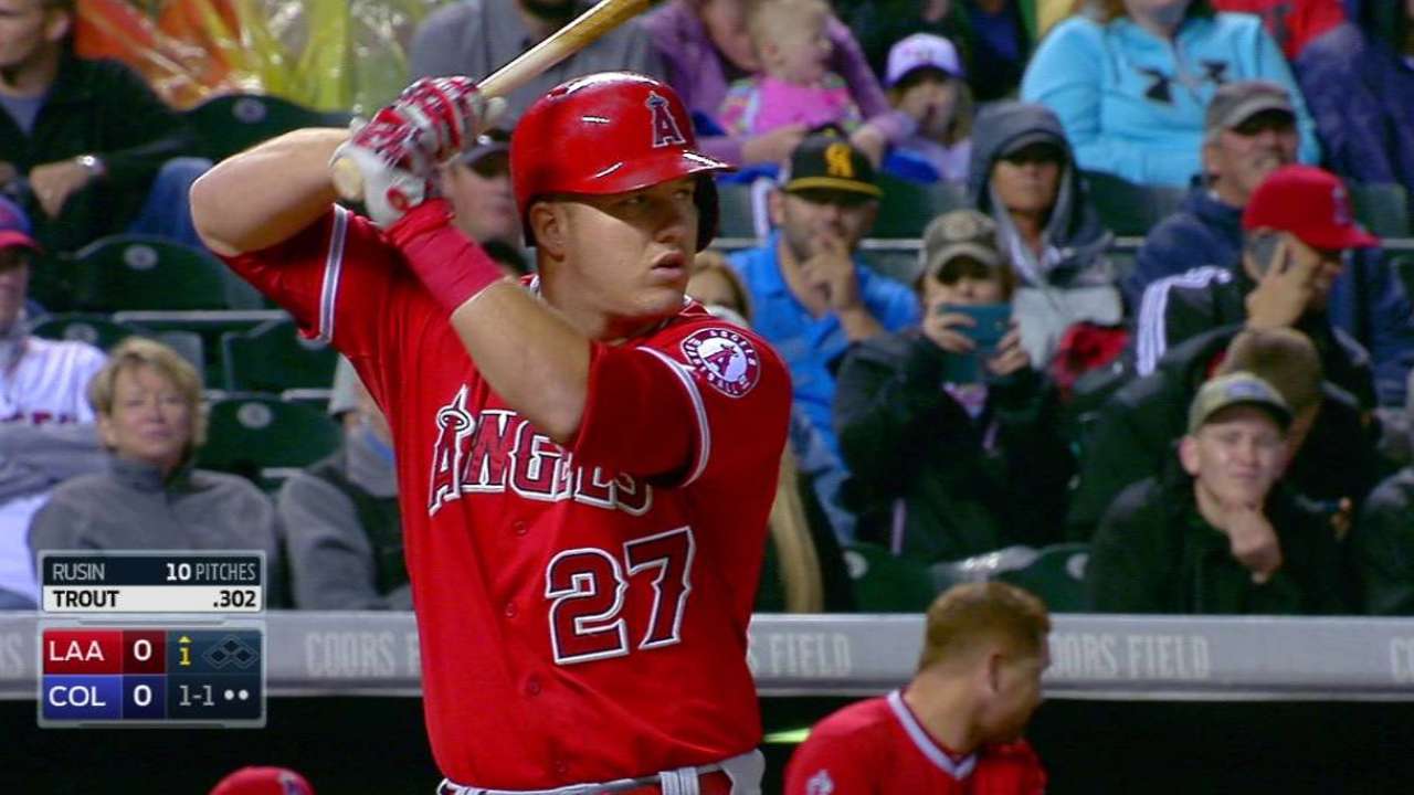 Trout's solo homer