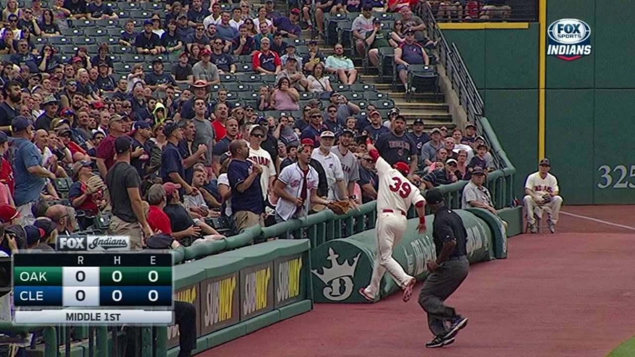 Urshela's grab in foul territory