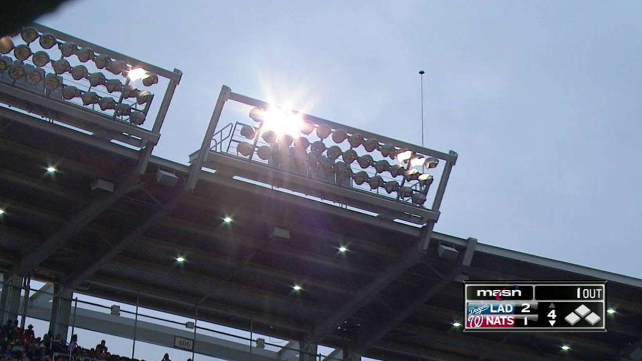 Lights go out at Nationals Park