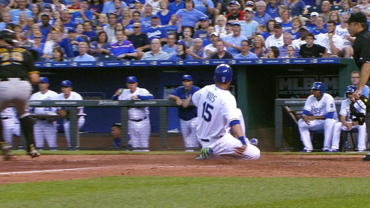 Rios steals home
