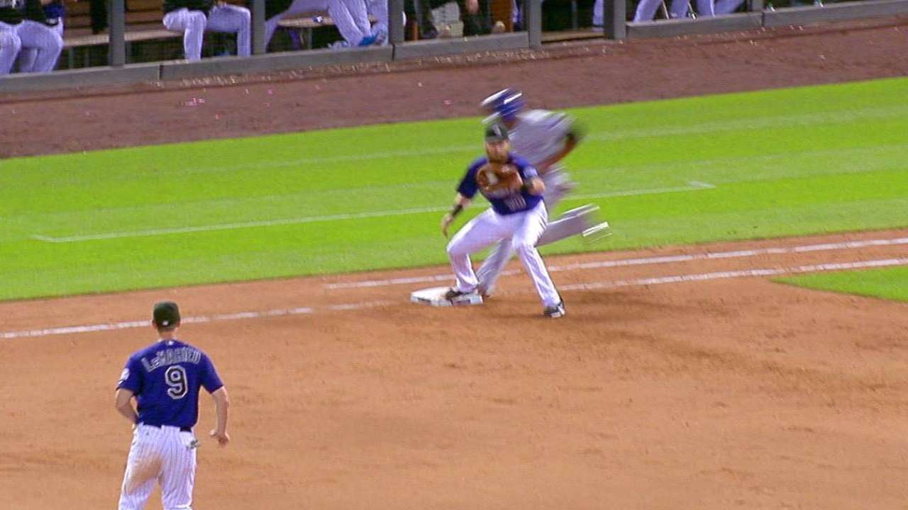 LeMahieu gets out at first