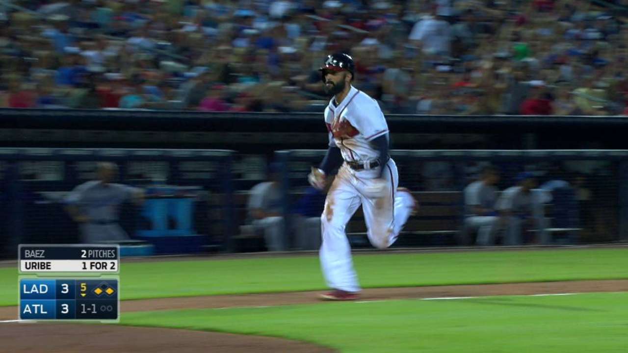 Uribe's RBI single