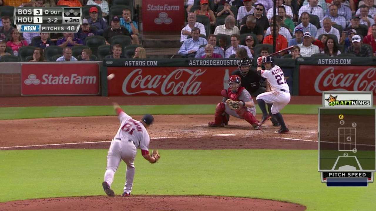 Johnson's first MLB strikeout