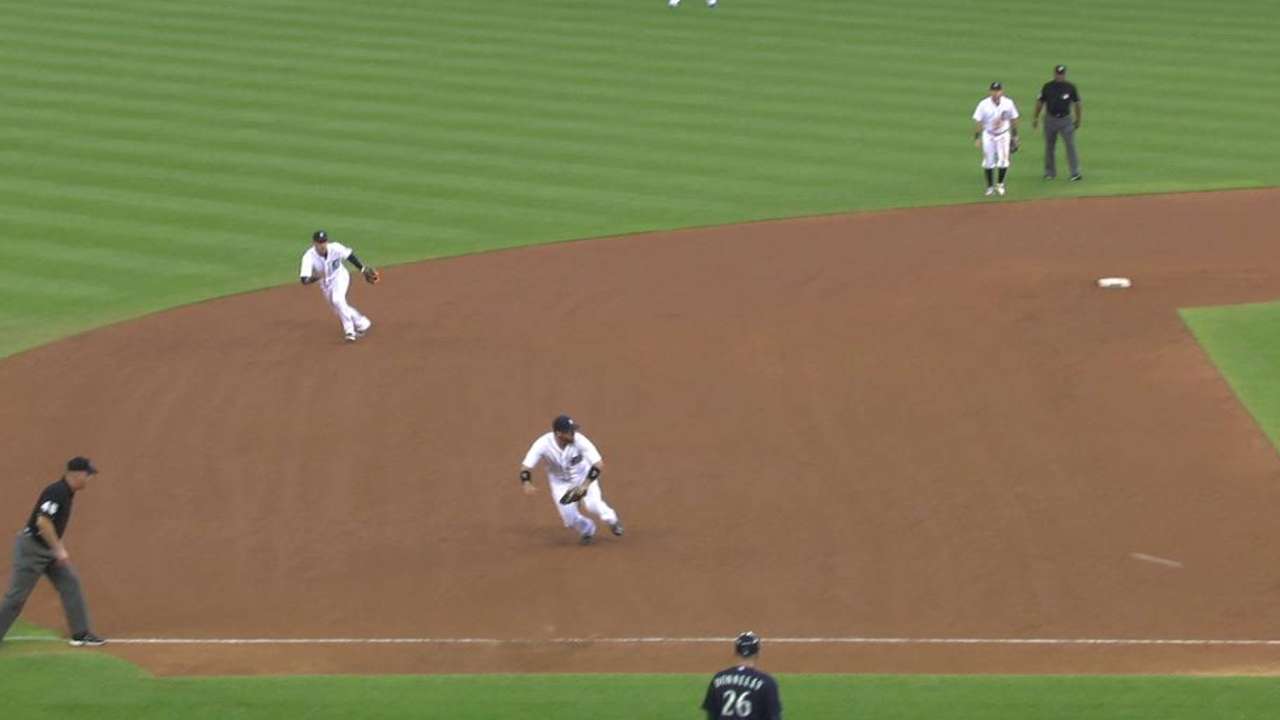 Castellanos' diving stop