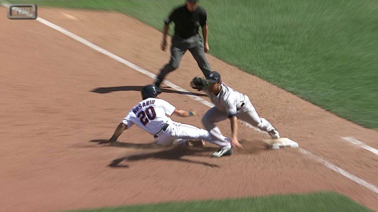 Headley turns double play