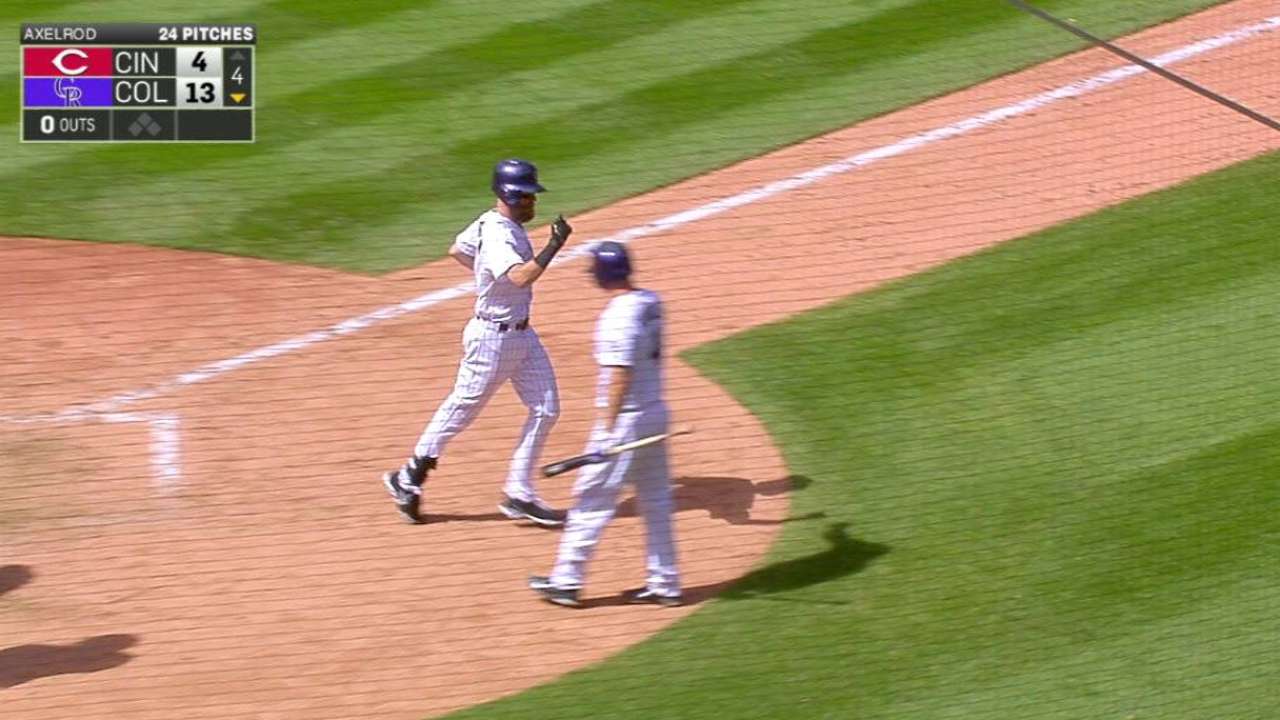 Rockies castigaron a Rojos con feria de jonrones