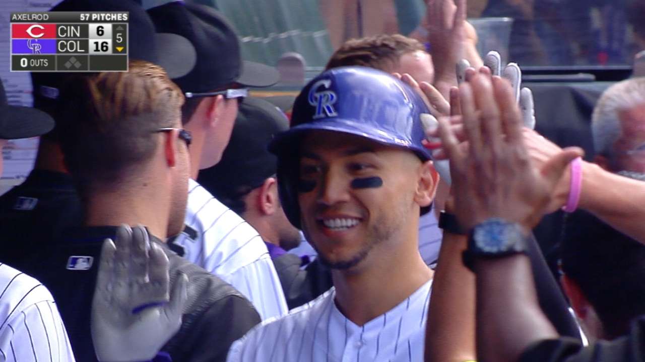 CarGo, Paulsen key Rockies' rout of Reds