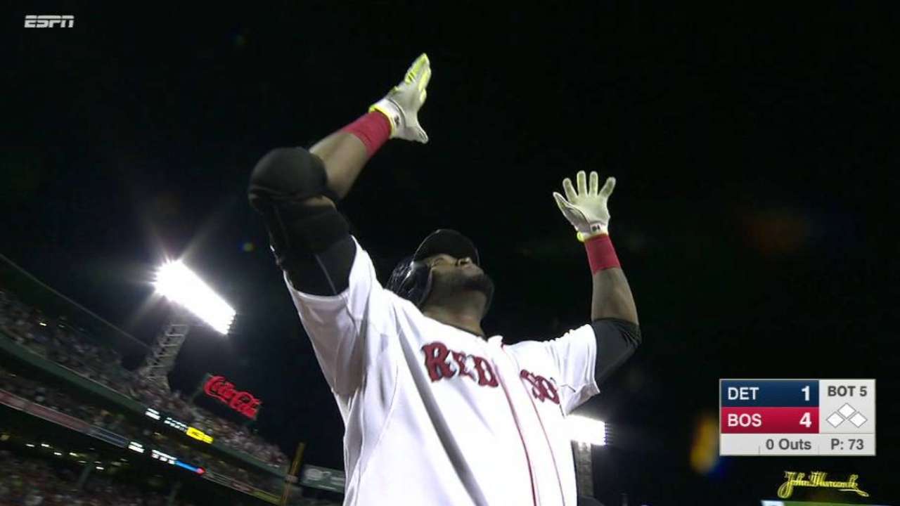 David Ortiz dio 2 HR, produjo siete carreras en paliza sobre Tigres