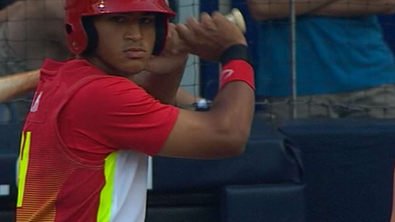 Clark goes 4-for-4 in rain-shortened five-inning victory