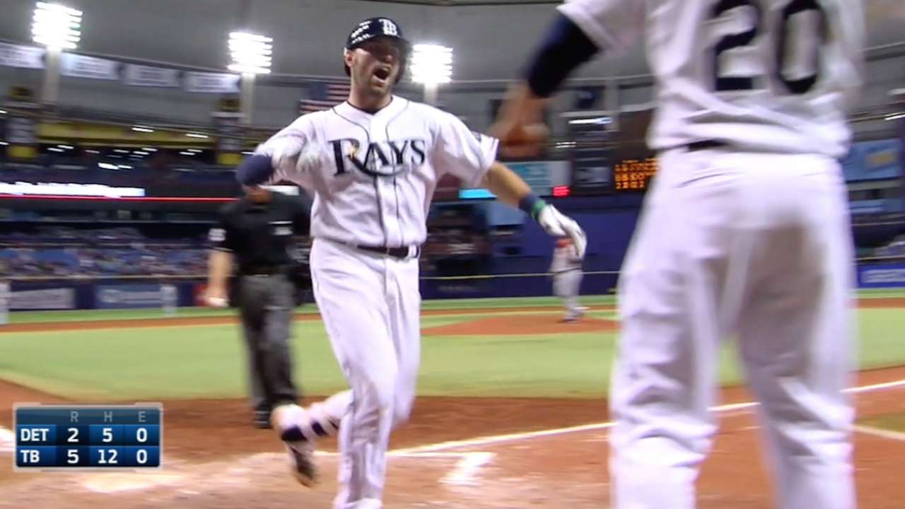 Casali homers twice as Rays hold off Tigers