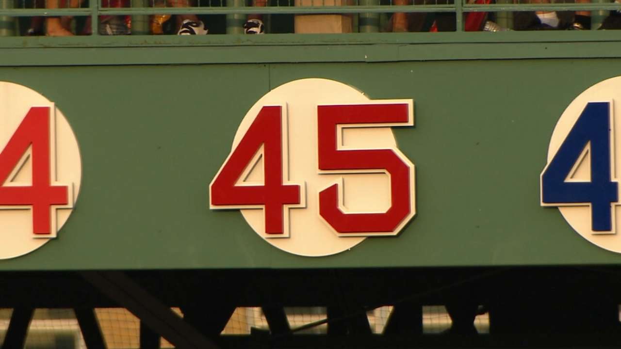 Red Sox retire Pedro's No. 45