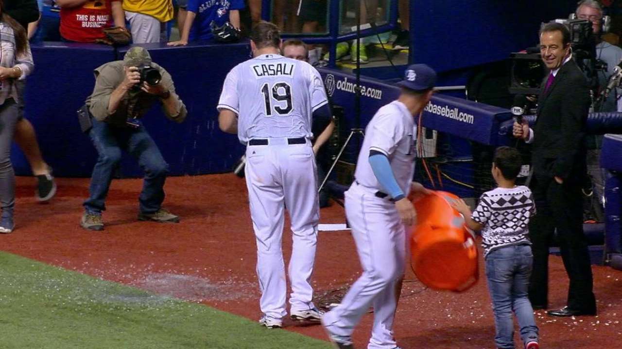 Encore: Casali on historic homer tear for Rays