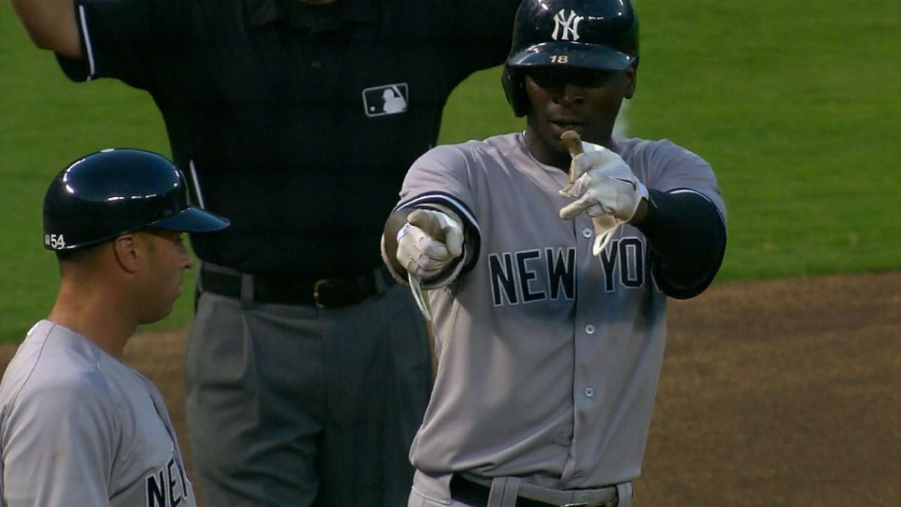 Yanks score 11 in the 2nd