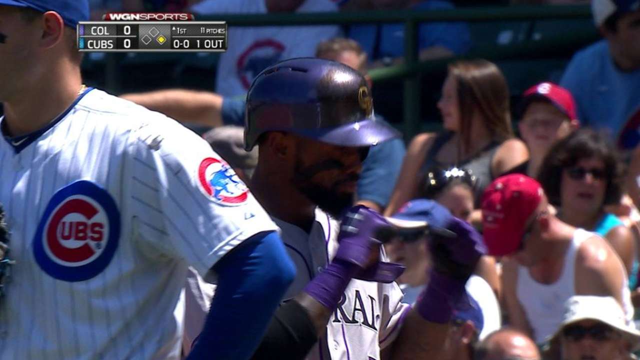 José Reyes debutó con los Rockies vs. Cachorros