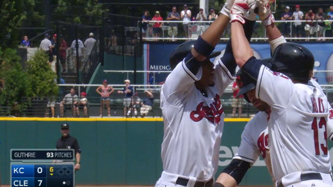 Indians' six-run 6th