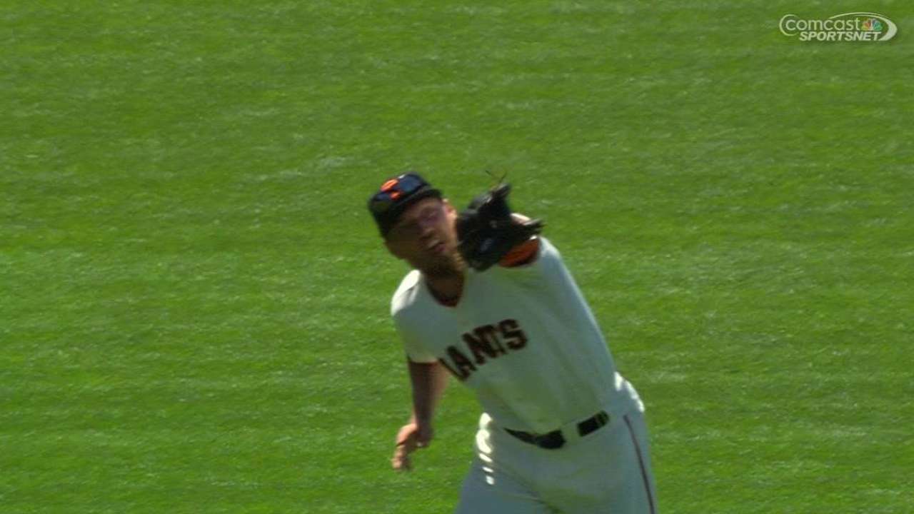 Pence's great catch