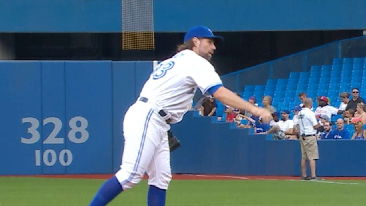 Dickey goes eight innings in win