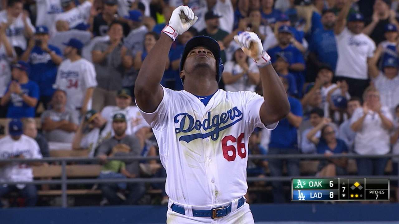 Dodgers' five-run 7th inning