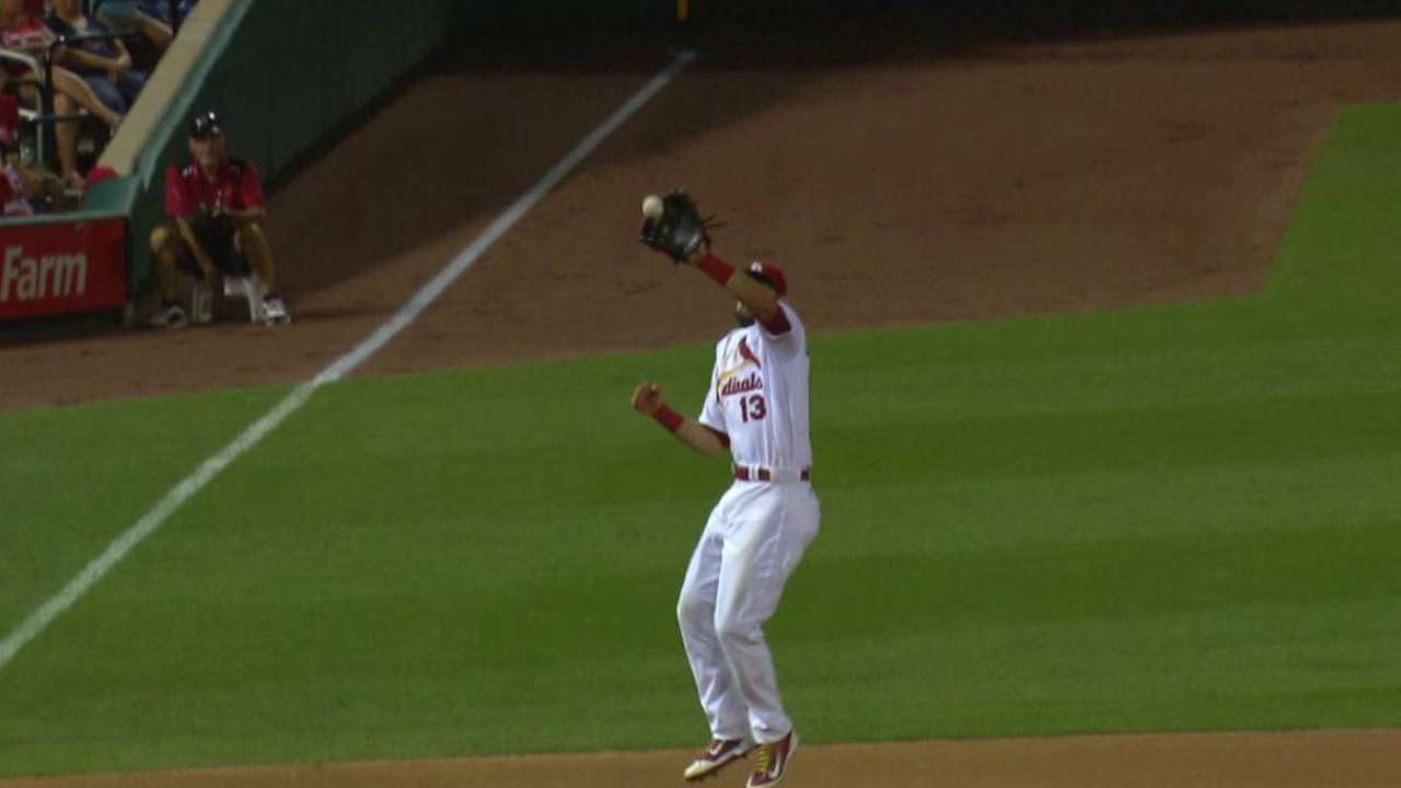 Carpenter's leaping catch
