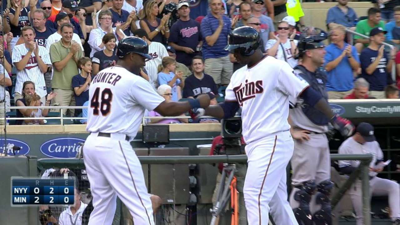 Sanó jonronea y Twins apalean a Pineda, Yankees