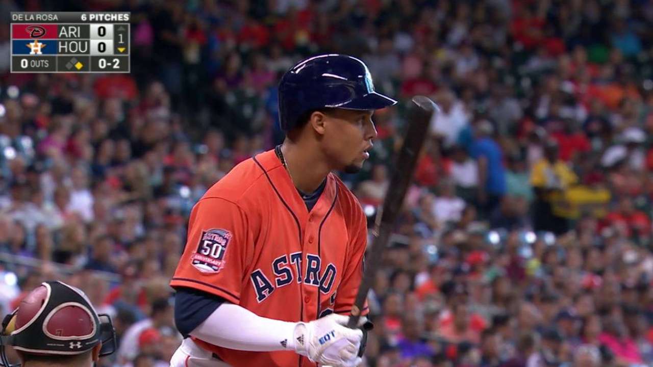 Gomez's first Astros' at-bat