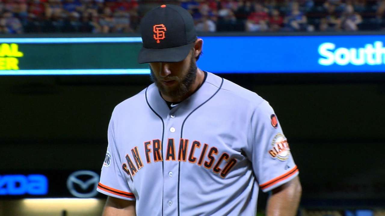 Bumgarner fans eight