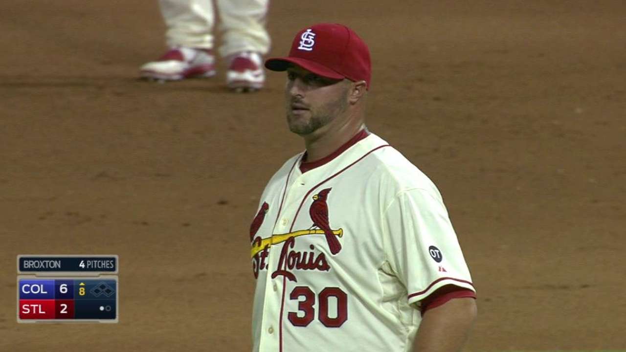 Broxton's first K with the Cards