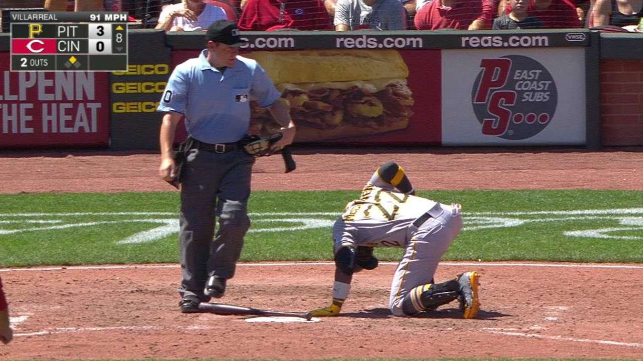 Cutch gets plunked in the 8th