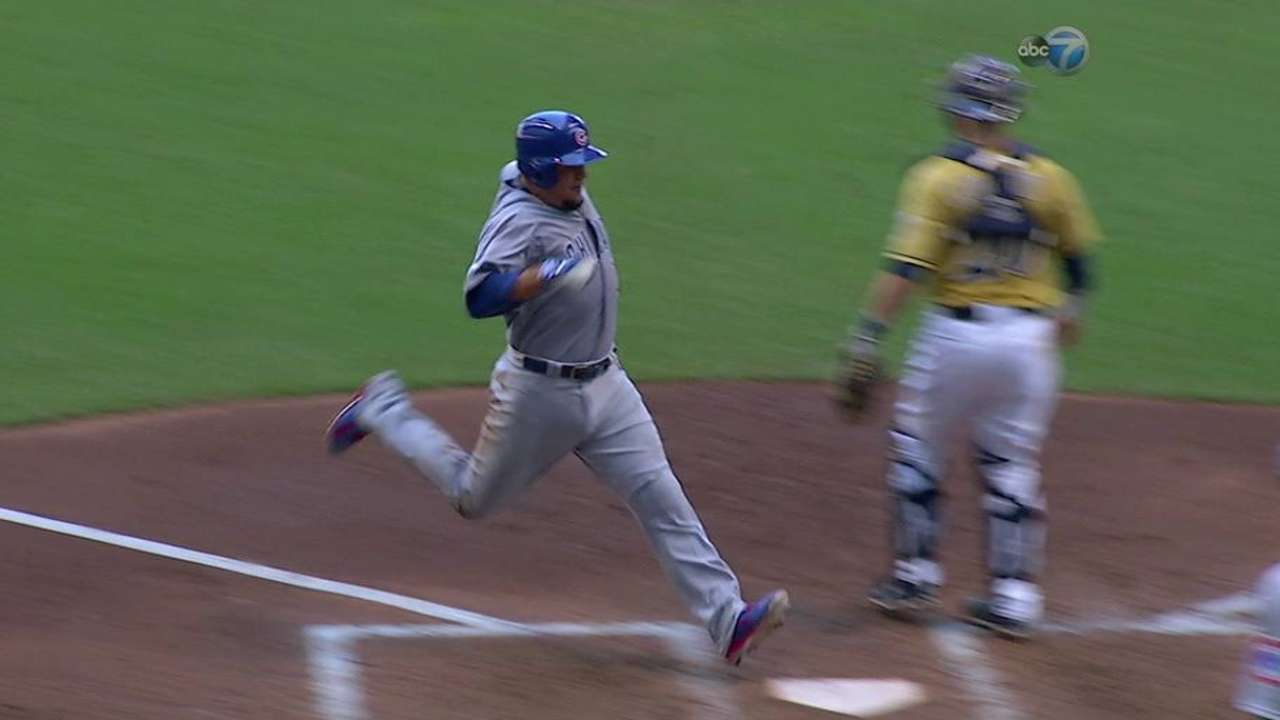 Brewers challenge Bryant's RBI
