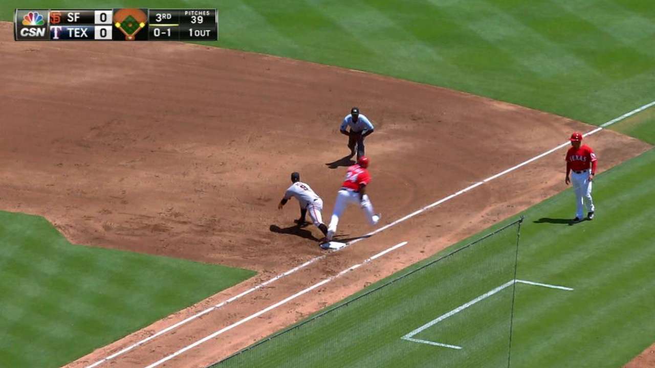 Leake gets a key double play