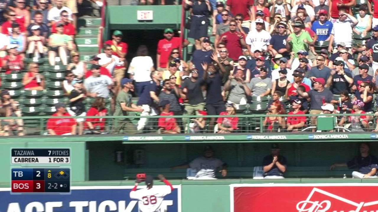 Cabrera ayudó a Rays a frenar escobas de Medias Rojas
