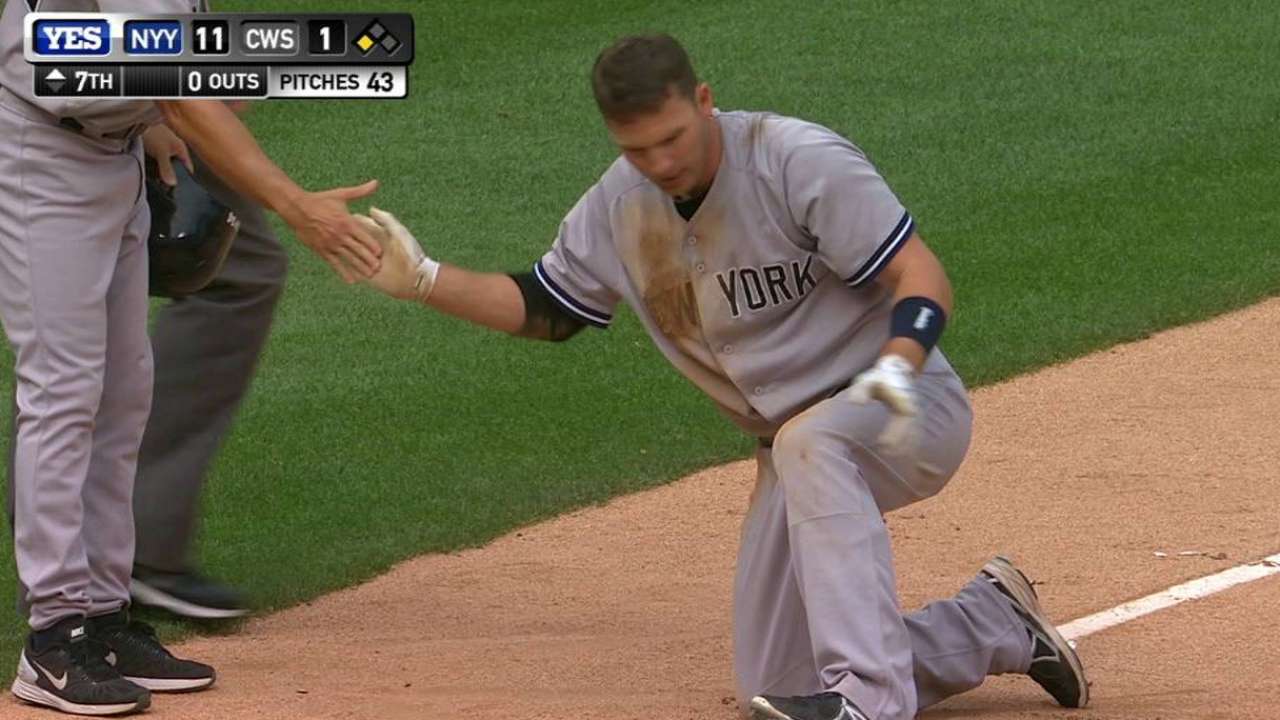 Drew's two-run triple