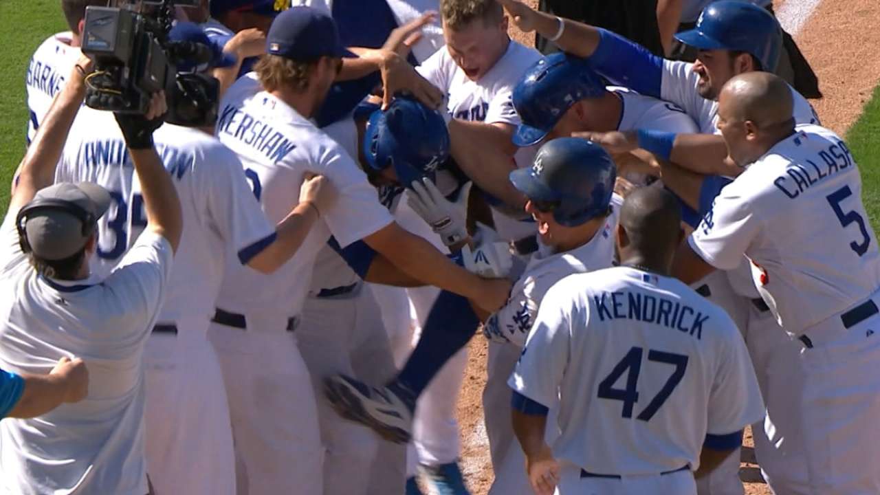 Ethier nears LA record with 14th walk-off hit