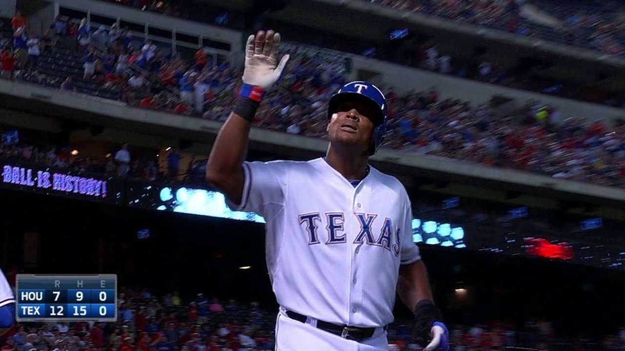 Adrián Beltré batea su tercer ciclo con los Rangers