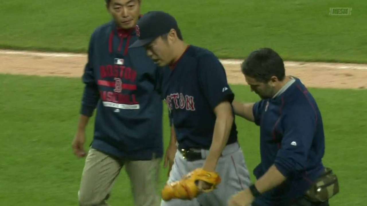 Uehara day to day after being struck on wrist