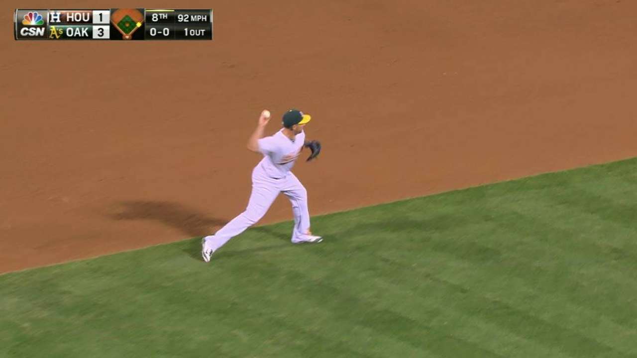 A's turn two
