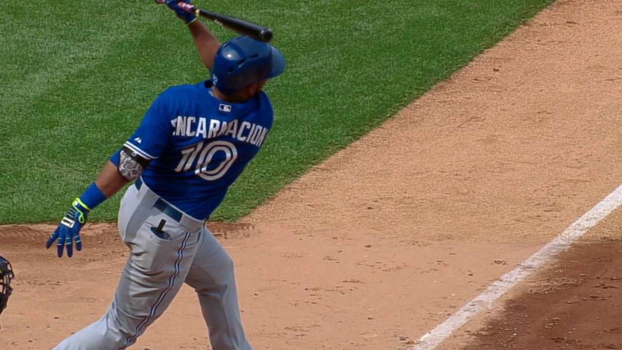 Encarnacion remains out with finger injury