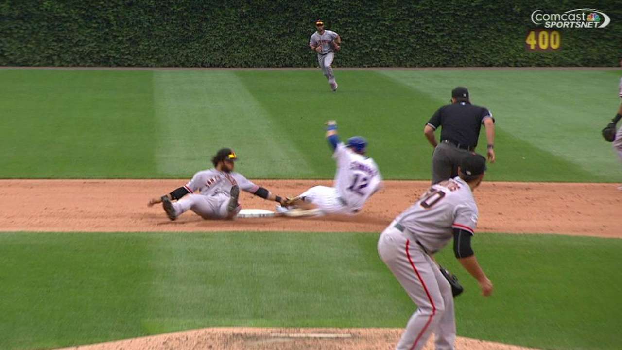 Posey nabs Schwarber at second