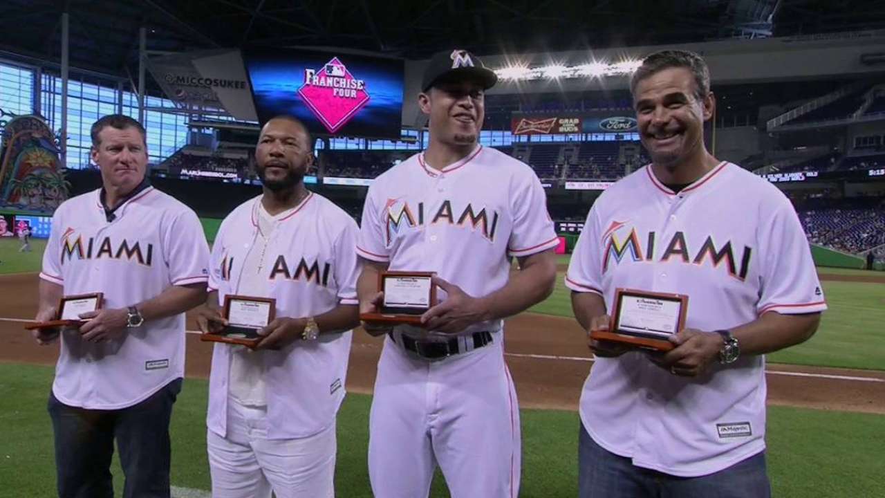 Franchise Four honored at Marlins Park