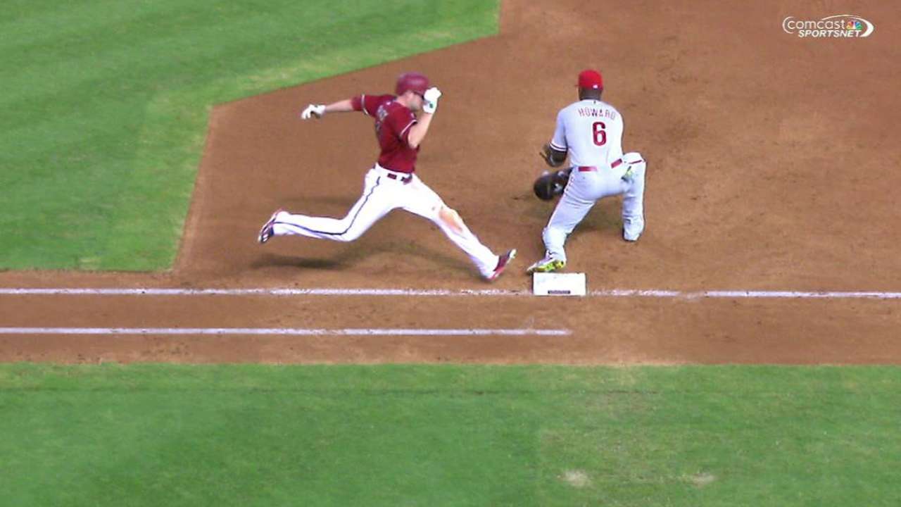 Blanco nabs Pollock at first