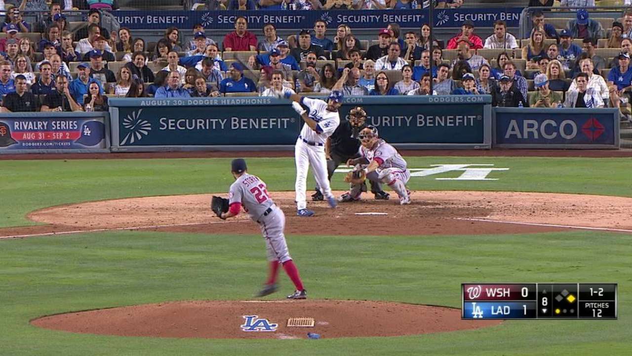 Dodgers score two on error