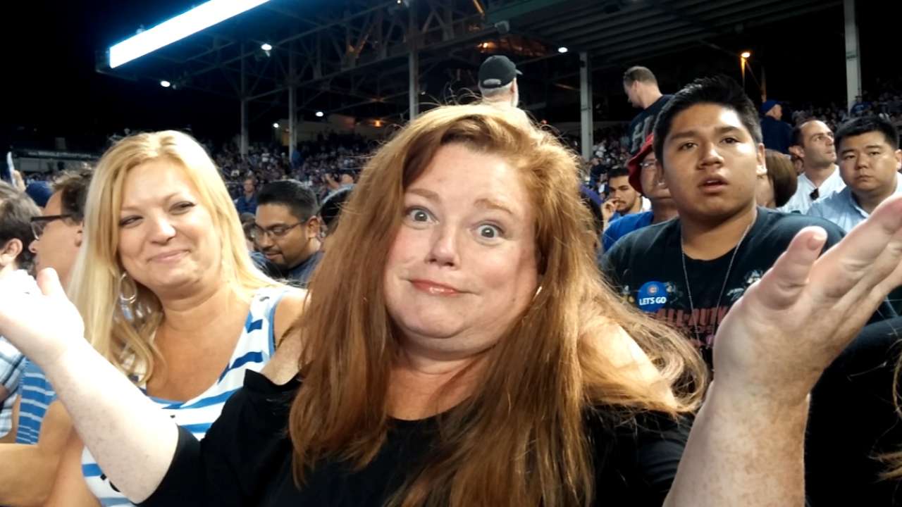 Cubs fan on Rizzo's catch