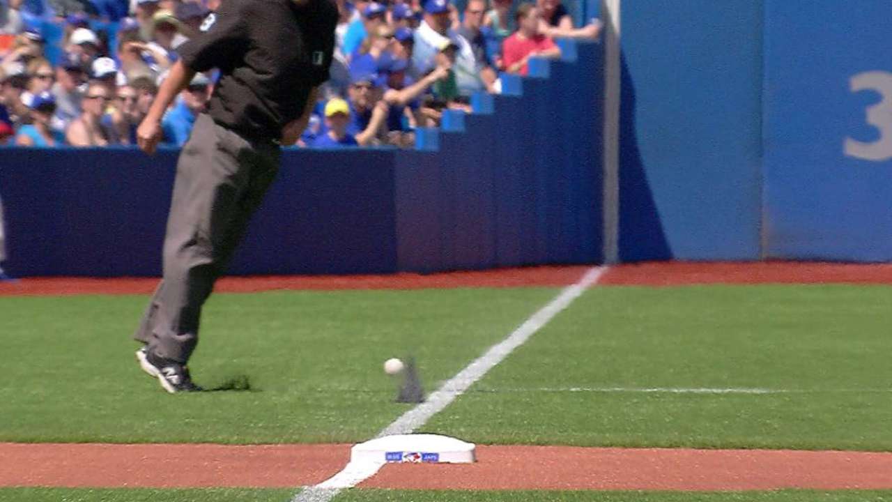 Burns' liner goes foul