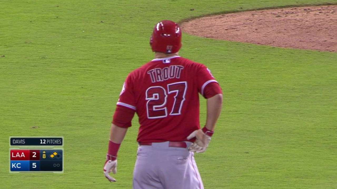 Trout's RBI double
