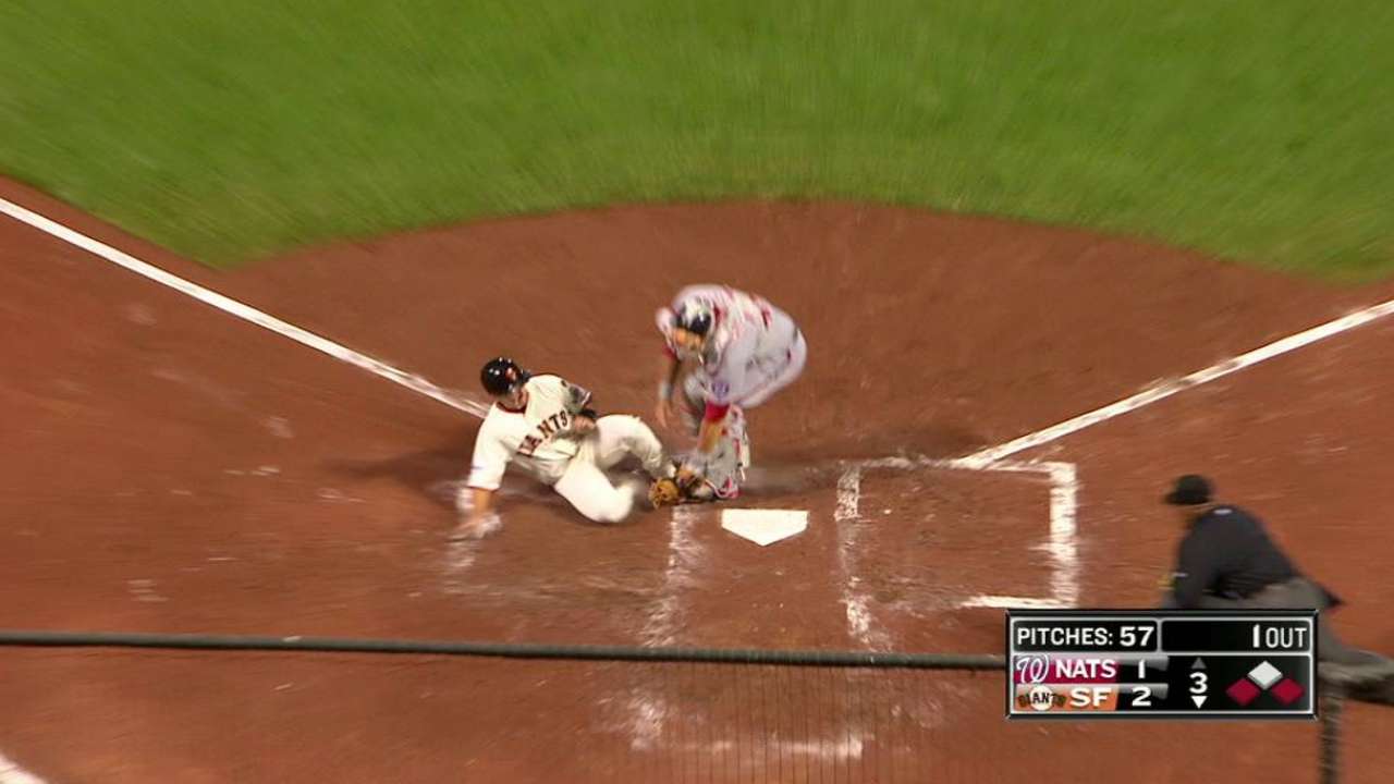 Harper throws out Posey