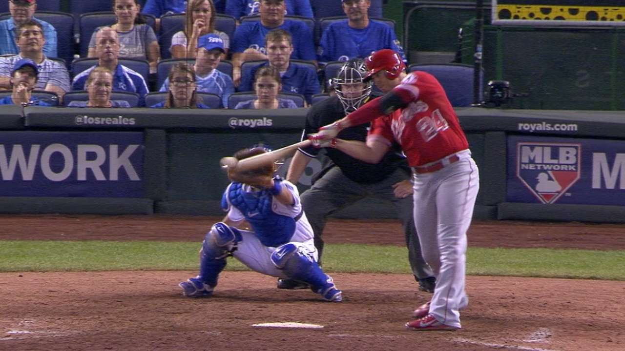 Angels strike for six late runs to deck Royals